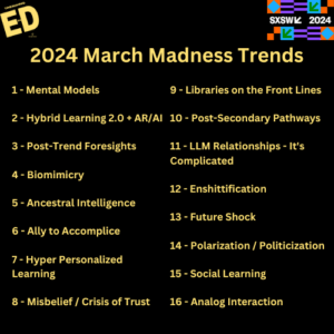 SXSW EDU March Madness of Learning...