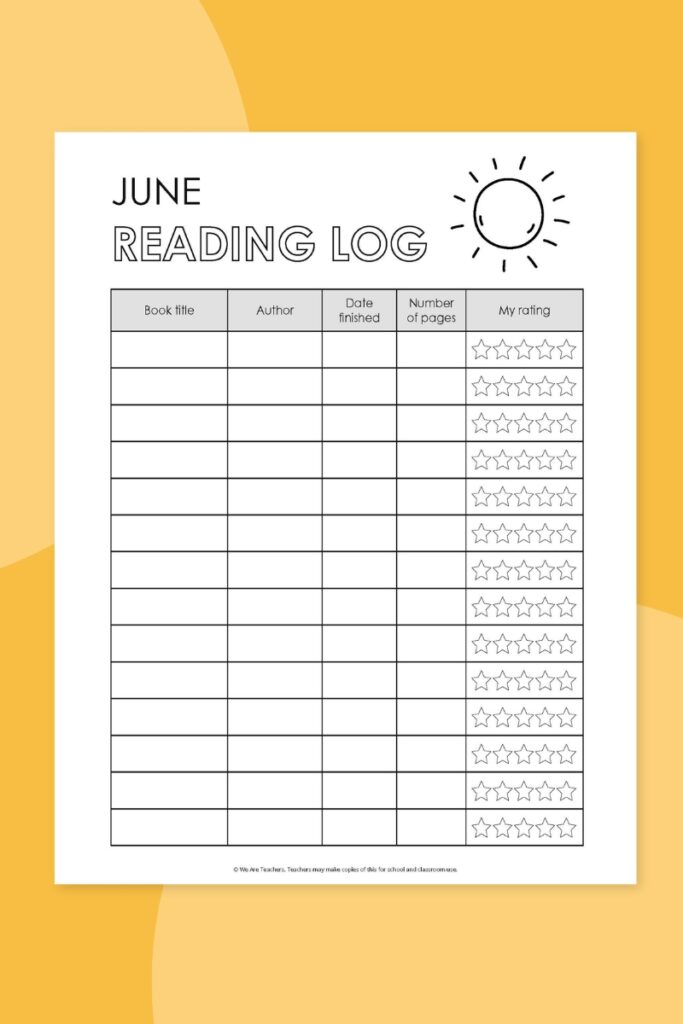 WAT Editorial_Article_June New Books_Article Image June reading log printable
