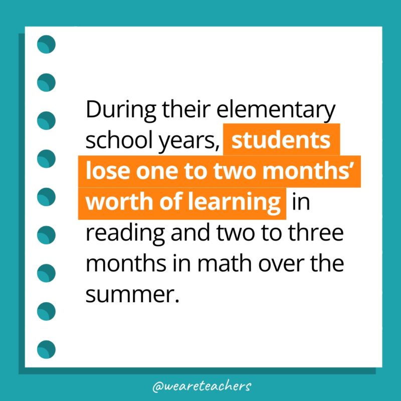 What is summer slide?