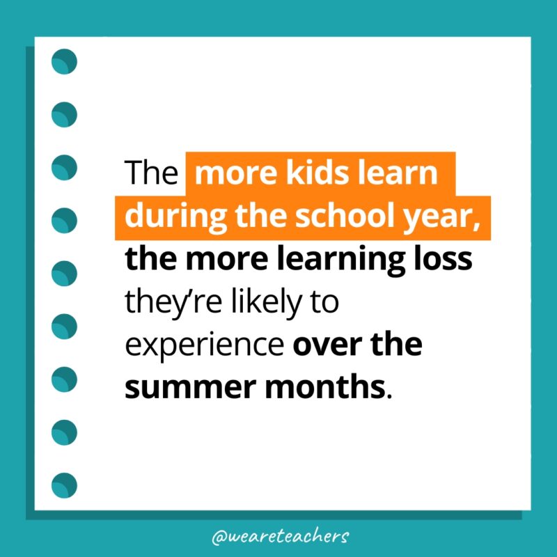 How should parents view summer slide?