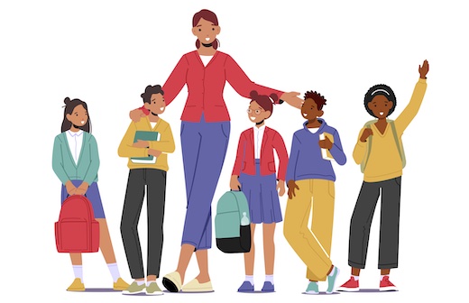 instory-diverse students w teacher | MiddleWeb